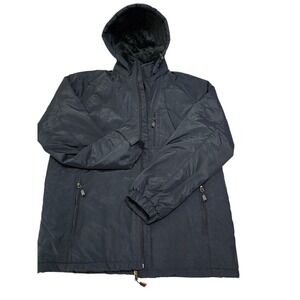 Outdoor Industrial Military Brigade Black Winter Jacket XXL Puffer Lined Hooded